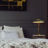 Lampka Biurkowa Bankierka Zielona Abruzzo Banquero 3xE27