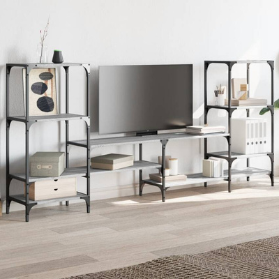 vidaXL Szafka pod TV, szary dąb sonoma, 206,5x28,5x95 cm