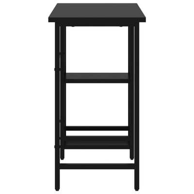 vidaXL Biurko komputerowe, czarne, 80x40x72 cm, MDF i metal