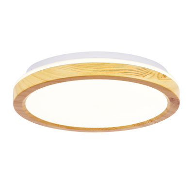 Plafon LED 18W biały + drewniany 4000K Gandava 13-75109