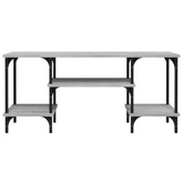 vidaXL Szafka pod TV, szary dąb sonoma, 102x35x45,5 cm
