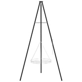 Tripod na ognisko 2 pcs Czarny Stal