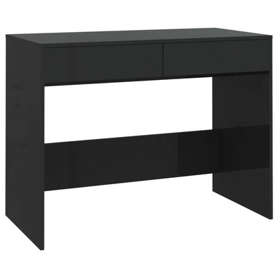 vidaXL Biurko, czarne, 101x50x76,5 cm, materiał drewnopochodny