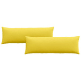 Poduszki na sofę 2 pcs Jasnożółty 120 x 40 cm tkanina