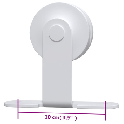 do montażu drzwi przesuwnych, 200 cm, stalowy, biały System