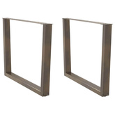 Nogi do stołu jadalnego w kształcie litery V 2 szt. Naturalna stal 100x(72-73,3) cm Stal