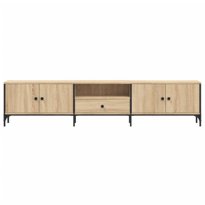vidaXL Szafka pod TV, z szufladą, dąb sonoma, 200x25x44 cm