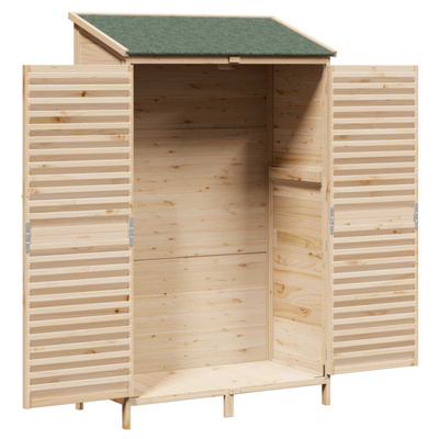 Shed ogrodowy naturalny 106 x 56 x 176,5 cm Drewno Świerkowe