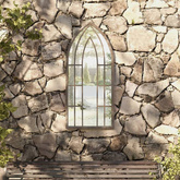vidaXL Lustro ogrodowe, piaskowe, 100x45 cm, żelazne model standard
