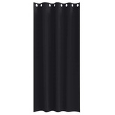 Firany blackout z kółkami 2 pcs Czarny 245 x 140 cm Poliester