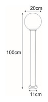 Niska zewnętrzna lampa stojąca K-LP270-1000 z serii ANA KAJA