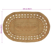 Dywany pokojowe naturalny 152 x 245 cm Juta