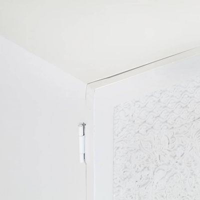 vidaXL Szafka pod TV, biała, 115x30x46 cm, lite drewno mango