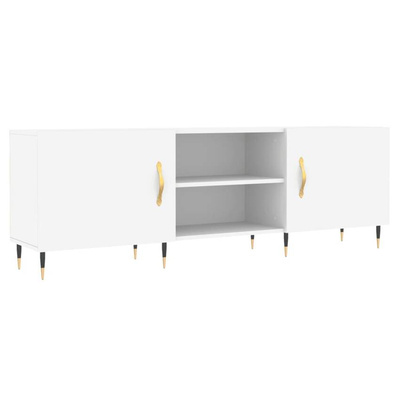 vidaXL Szafka pod TV, biała, 150x30x50 cm, materiał drewnopochodny wariant 7