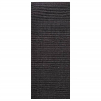 vidaXL Sizalowy dywanik do drapania, czarny, 100x250 cm