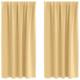 Firany blackout z kółkami 2 pcs Beżowy 175 x 140 cm Poliester