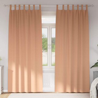Firany blackout z kółkami 2 pcs Jasny Brąz 225 x 140 cm