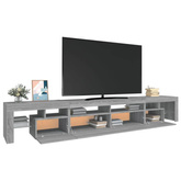 vidaXL Szafka pod TV z oświetleniem LED szary dąb sonoma 260x36,5x40cm