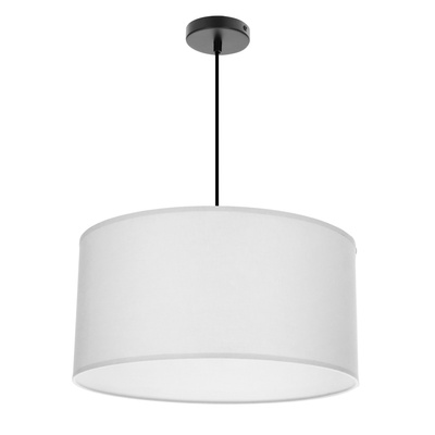 Lampa wisząca z abażurem Shanti szary abażur do sypialni