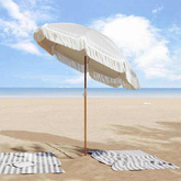 Parasol plażowy Szary i biały 160 x 160 x 196 cm