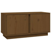 vidaXL Szafka pod TV, miodowy brąz, 80x35x40,5 cm, lite drewno sosnowe