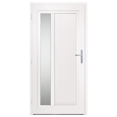 vidaXL Drzwi wejściowe, antracytowe, 98x200 cm, PVC