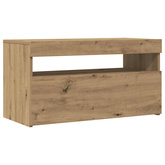 Szafka pod TV z oświetleniem LED, dąb artisan, 75x35x40 cm