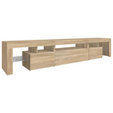 vidaXL Szafka pod TV z oświetleniem LED, dąb sonoma 215x36,5x40 cm