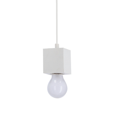 Cubick lampa wisząca biały 1x20W E27 biały