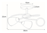 Lampa sufitowa K-JSL-6059/3 CHR z serii PLATO I KAJA