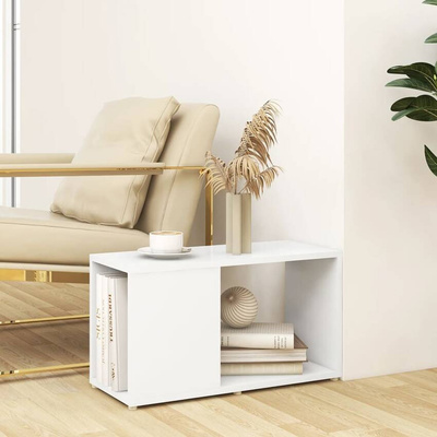 vidaXL Szafka pod TV, biała, 60x24x32 cm, materiał drewnopochodny