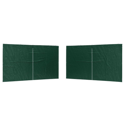Ściana boczna namiotu na imprezy 2 pcs zielony 400 x 195 cm