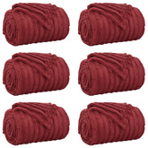 Koce narzutowe 6 pcs Bordeaux Czerwony 270 x 240 cm Polar