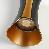 Kinkiet Abigali Black-Gold IP65 2x5W 3000K