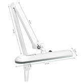 Lampa warsztatowa led Elegante 801-s z imadełkiem standard biała 123739