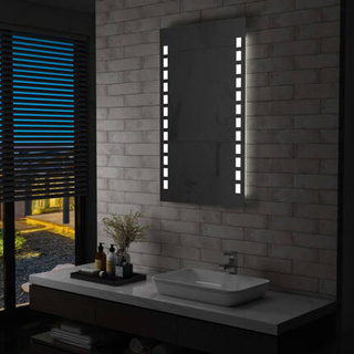 vidaXL Ścienne lustro łazienkowe z LED, 60 x 100 cm