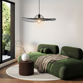 Lampa wisząca DECO designerska  – czarny klosz kapelusz – nowoczesne oświetlenie salonu i sypialni E27