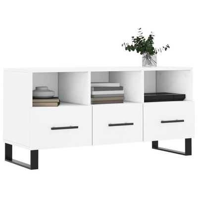 vidaXL Szafka pod TV, biała, 102x36x50 cm, materiał drewnopochodny