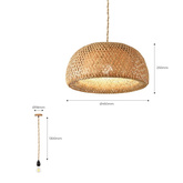 Lampa Wisząca Boho z Bambusa ?45cm Abruzzo Mia E27