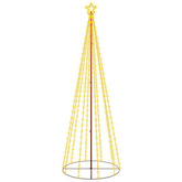 vidaXL Choinka stożkowa, 310 ciepłych białych LED, 100x300 cm
