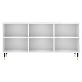 vidaXL Szafka pod TV, biała, wysoki połysk, 103,5x30x50 cm