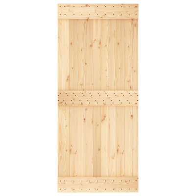 Drzwi przesuwne Naturalny i czarny 90 x 210 cm