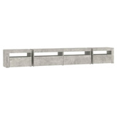 vidaXL Szafka pod TV z oświetleniem LED, szarość betonu, 270x35x40 cm