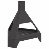 Kominek Czarny 50 x 43 x 52 cm Stal