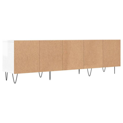 vidaXL Szafka pod TV, wysoki połysk, biała, 150x30x44,5 cm