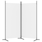 Parawan 2-panelowy, biały, 175x180 cm, tkanina