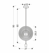 hoops 8 lampa wisząca 1x20w E27 iq kids mix kolor