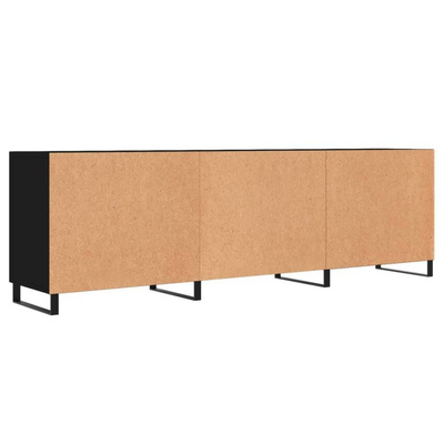 vidaXL Szafka pod TV, czarna, 150x30x50 cm, materiał drewnopochodny