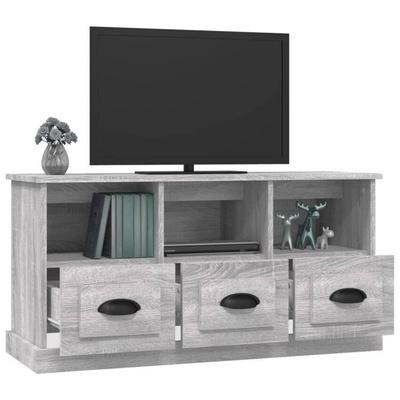 vidaXL Szafka pod TV, szary dąb sonoma, 100x35x50 cm