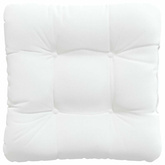 Poduszki na siedziska 4 pcs Biały 40 x 40 x 12 cm tkanina